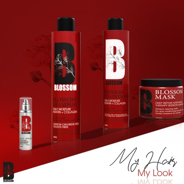 Blossom Hair care Set 400 ML ( Shampoo , Conditioner , Hair Mask , serum 100 ML )