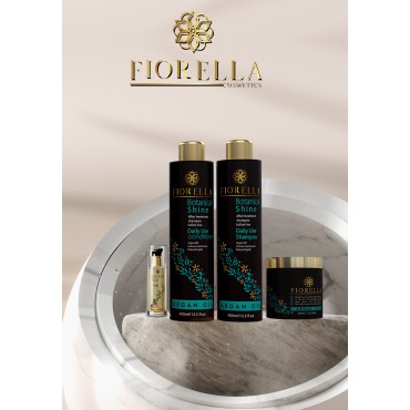 Fiorella Argan Oil Hair Care Set 400ML ( Shampoo , Conditioner , Hair Mask , serum 75 ML )