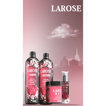 La Rose Hair Care Set 500ML ( Shampoo , Conditioner , Hair Mask , serum 75 ML )