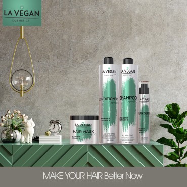 La Vegan Hair Care Set 400ML ( Shampoo , Conditioner , Hair Mask , serum 50 ML )